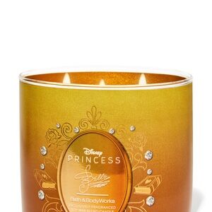 New Bath and Body Works Disney Princess Belle 3 Wick Candle